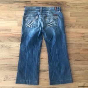 7 for all mankind wide legged denim Capri jeans 29